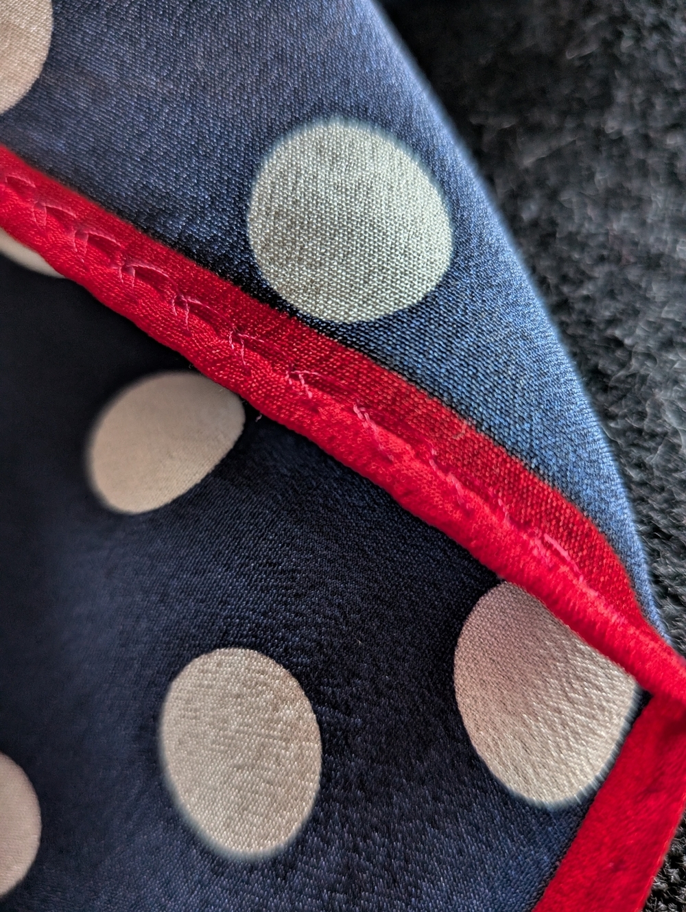Echo Polka Dot and Nautical Print Silk Scarf Red White Blue Gold - Picture 7 of 8